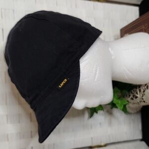 👉LAPCO - 4 PANEL WELDING CAP -SOLID BLACK -REVERSIBLE LAP-CB 7½